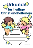 Urkunde fuer Christkindhelferlein