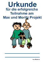 Max und Moritz Projekt Urkunde