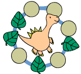 Dinosaurier-Spiel basteln