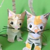 Katzen aus Papier 3D basteln