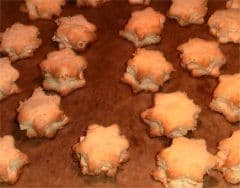 Kekse auf Blech fertig gebacken