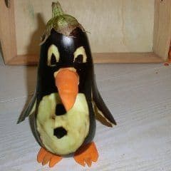 Artikelbild Auberginenpinguin schnitzen