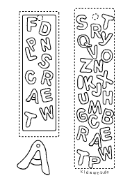 Buchstaben-Lesezeichen