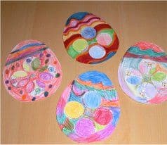 Eier mit Motivraedchen
