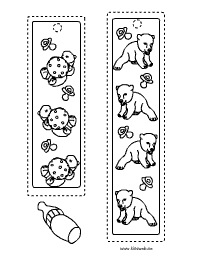 Eisbärbaby-Lesezeichen