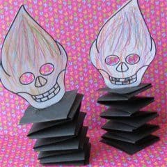 Artikelbild Totenkopfkerzen aus Hexentreppen basteln