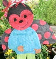 Artikelbild Große Käferfigur als Pflanzenstecker oder für das Kinderzimmer basteln