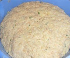 Kartoffelbrotteig nach dem Ruhen