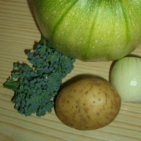 Zutaten zur Kürbissuppe