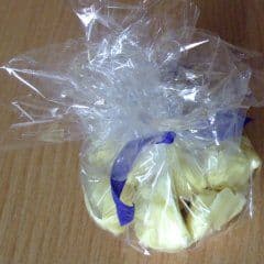 Orangentrüffel verpackt