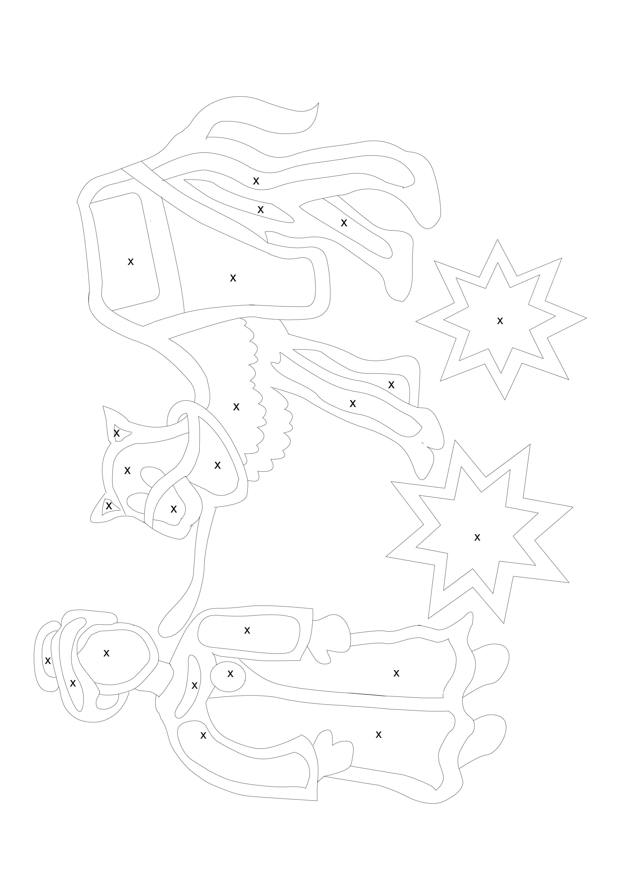 Artikelbild Heilige Drei Könige Scherenschnitt fürs Fenster