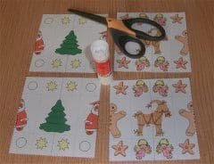 Material Weihnachtsklappkarte